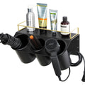J Jackcube Design Hair Tool Organizer - Wall Mount Steel Caddy with 3 Cups