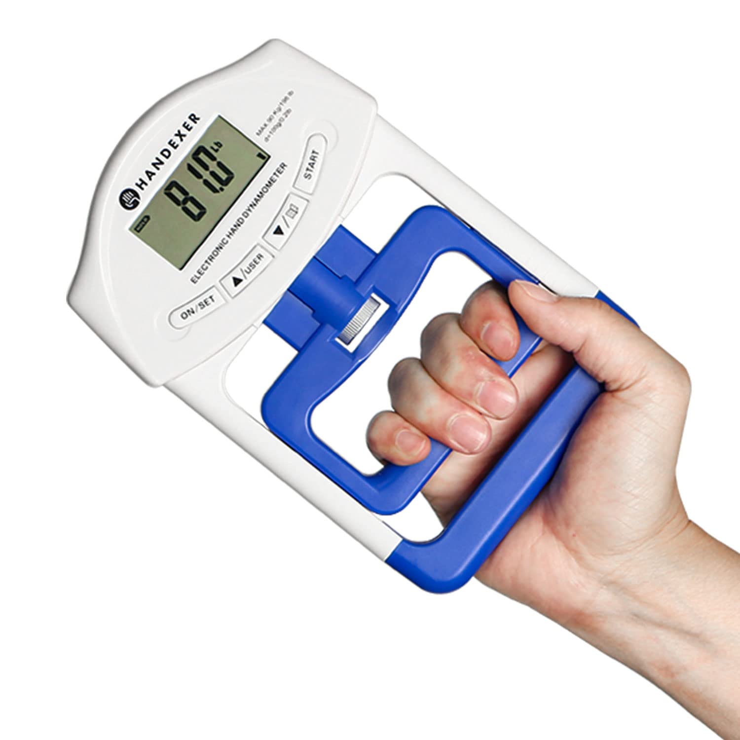 Handexer Digital Hand Dynamometer - 198lb Grip Strength Tester Meter