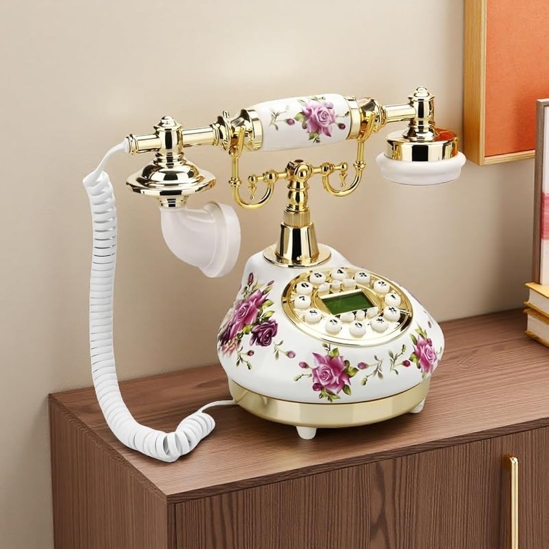 Jolof Store Retro Ceramic Antique Telephone – Vintage Landline Home Decor