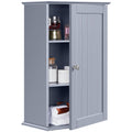 Yaheetech Wall Mounted Bathroom Cabinet – Grey Wooden Storage Cupboard