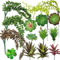 15 PCS Artificial Succulent Plants – Realistic Faux Greenery