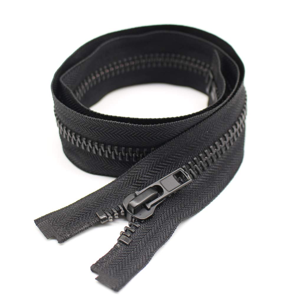 YaHoGa 45 cm #10 Zip Metal Separable for Coats Jackets Black