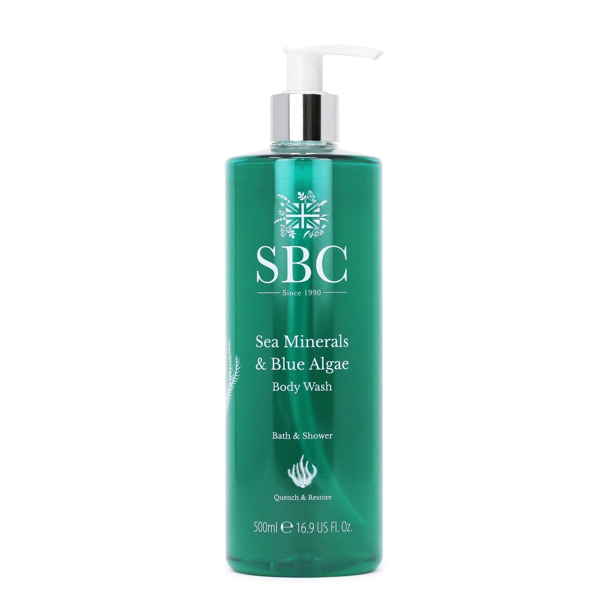 SBC Skincare Sea Minerals & Blue Algae Body Wash – 500ml Vegan Gel