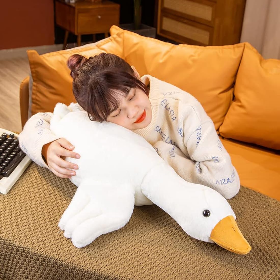 Jolof Store Giant Goose Plush Toy – Soft Stuffed Animal Body Pillow (90CM)