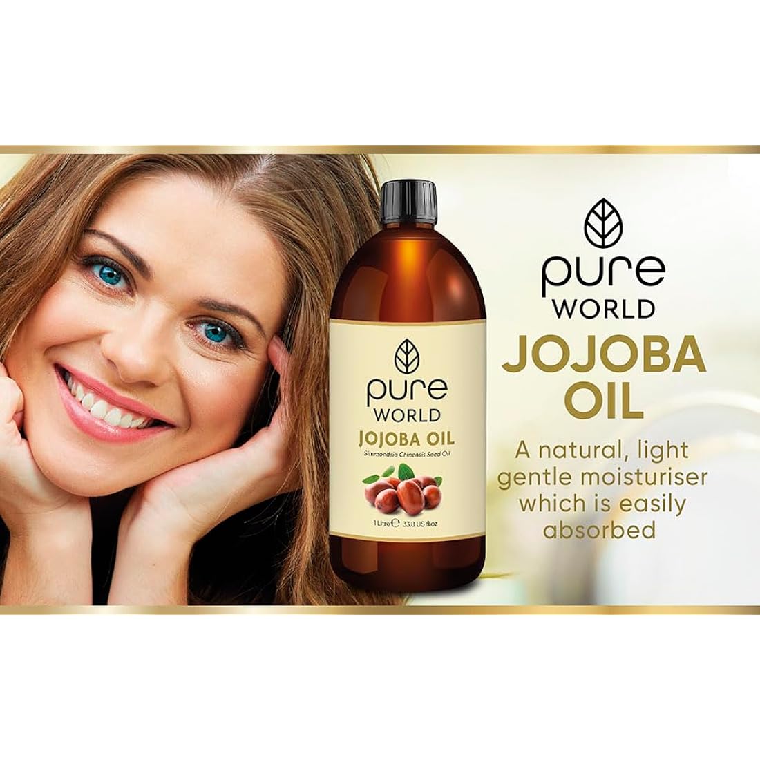 Jojoba Oil – 1L Cold Pressed 100% Pure Natural Moisturizer