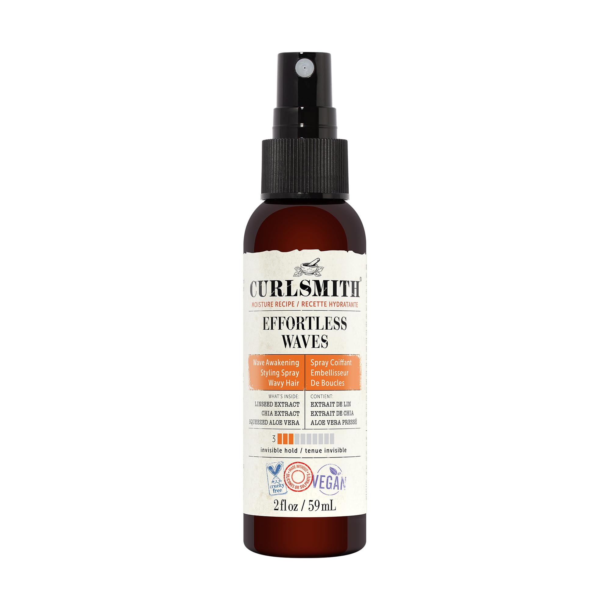 Curlsmith Effortless Waves Styling Spray – Lightweight Frizz Control (59ml)