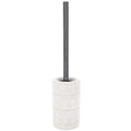 Spirella Relief Porcelain Toilet Brush Set – White & Stainless Steel