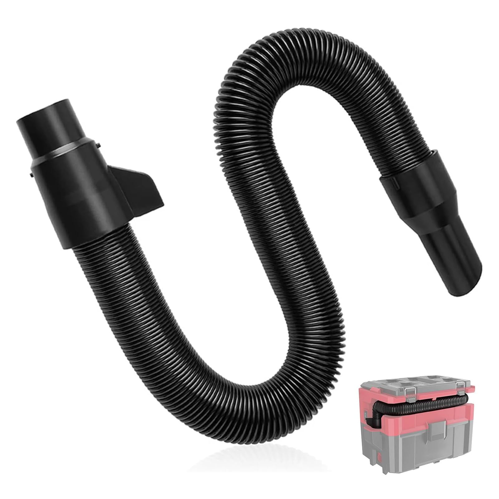 Milwaukee M18 Wet/Dry Vac Hose Assembly 14-37-0105 | Black Plastic