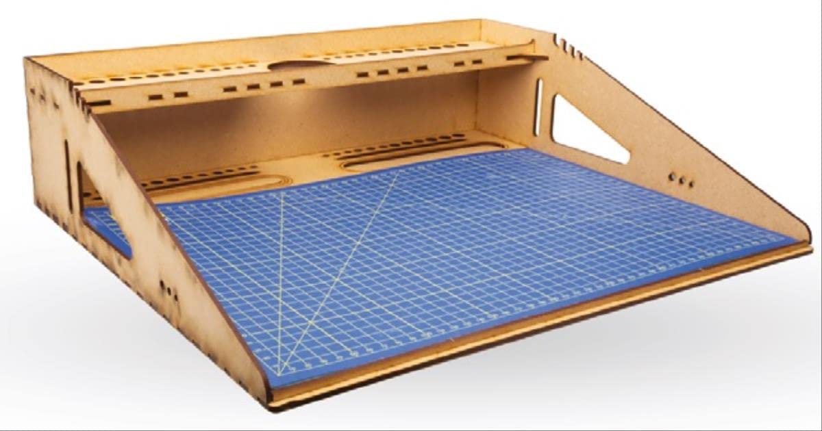 Modelcraft Portable Modelling Work Station with A3 Cutting Mat - Blue