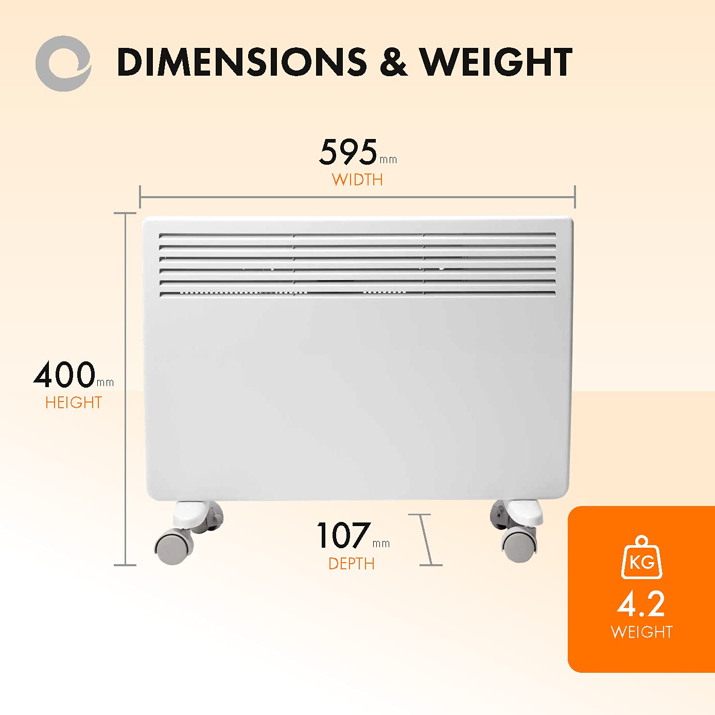 Devola 1500W Eco Electric Panel Heater – Slimline Wall Mounted & Portable