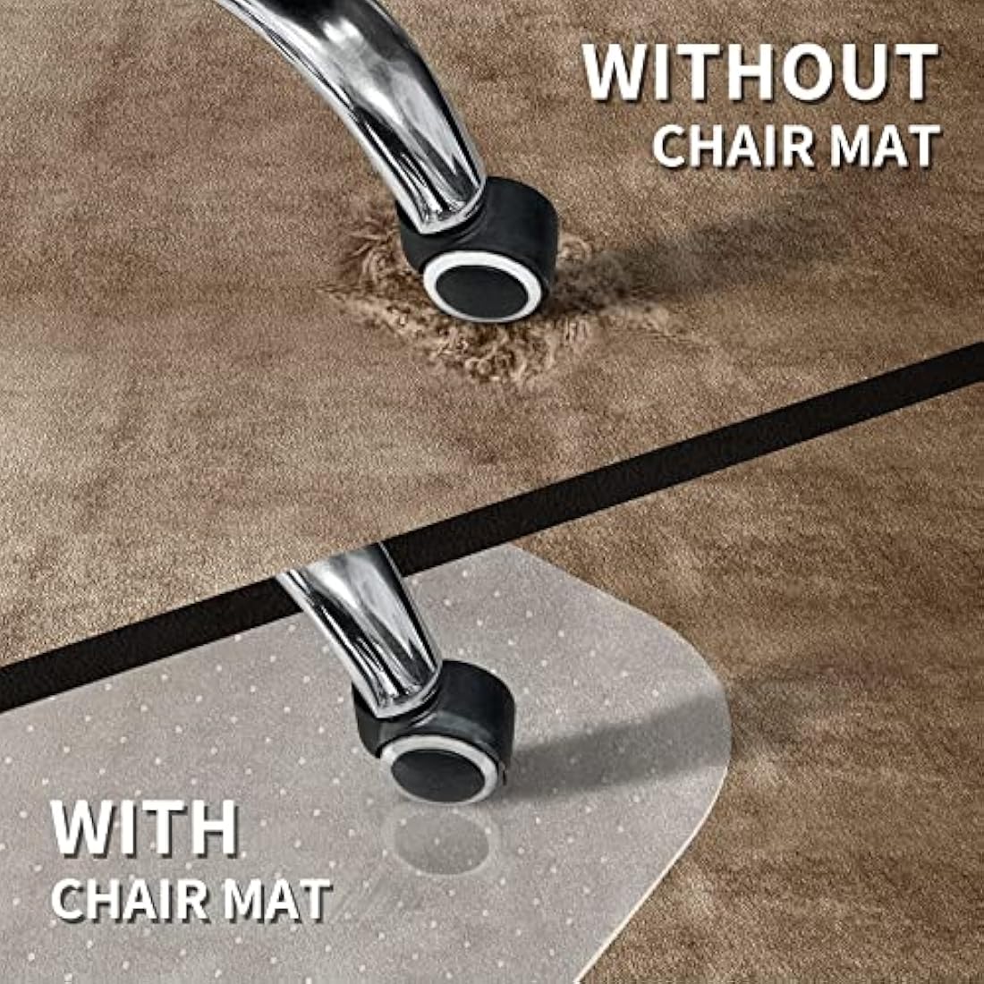 Office Chair Mat for Carpet | 120x90cm Heavy Duty PVC