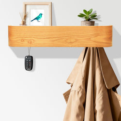 Topfinder Coat Rack with Shelf Wall-Mounted Organizer with 5 Hidden Hooks - image 1