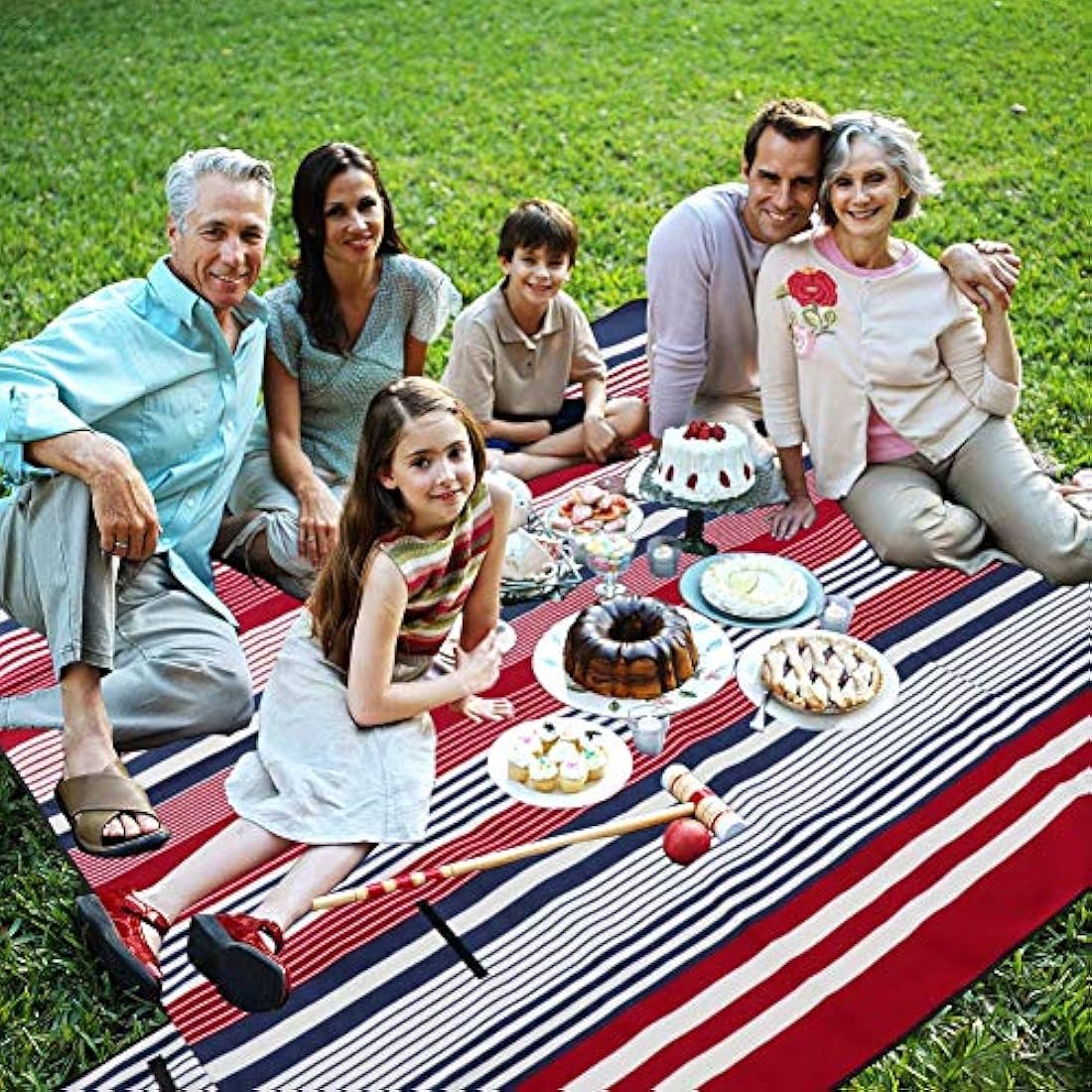 Jolof Store Fleece Picnic Blanket – Extra Large 200x200cm Waterproof Mat