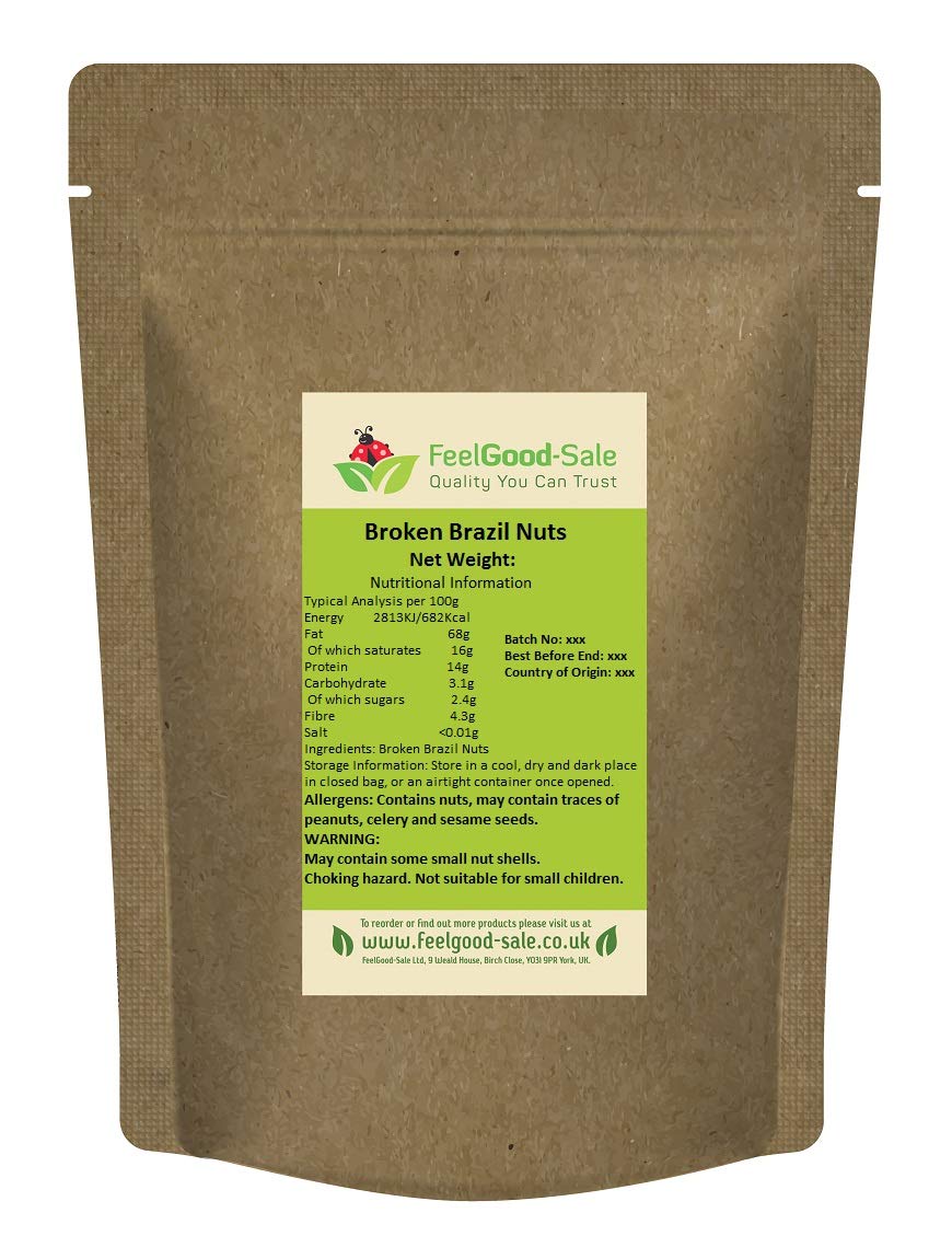 Raw Brazil Nut Halves – 1kg Bulk Natural Broken Pieces