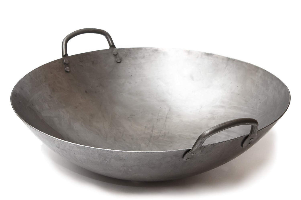 Craft Wok 16 Inch Hand Hammered Carbon Steel Round Bottom Wok