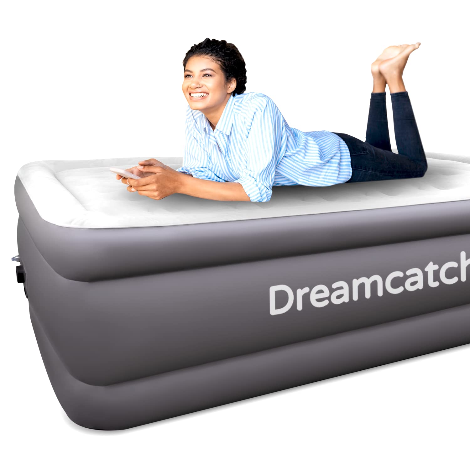 Dreamcatcher King Inflatable Mattress with Built-in Pump | 203x152x46cm