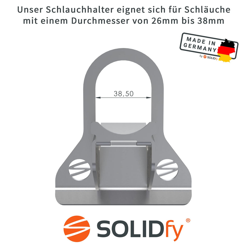 SOLIDfy Pool Hose Holder - 2 Pack Stainless Steel Kink Protection 26-38mm