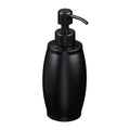 Relaxdays Matte Black Stainless Steel Soap Dispenser - 350ml Refillable