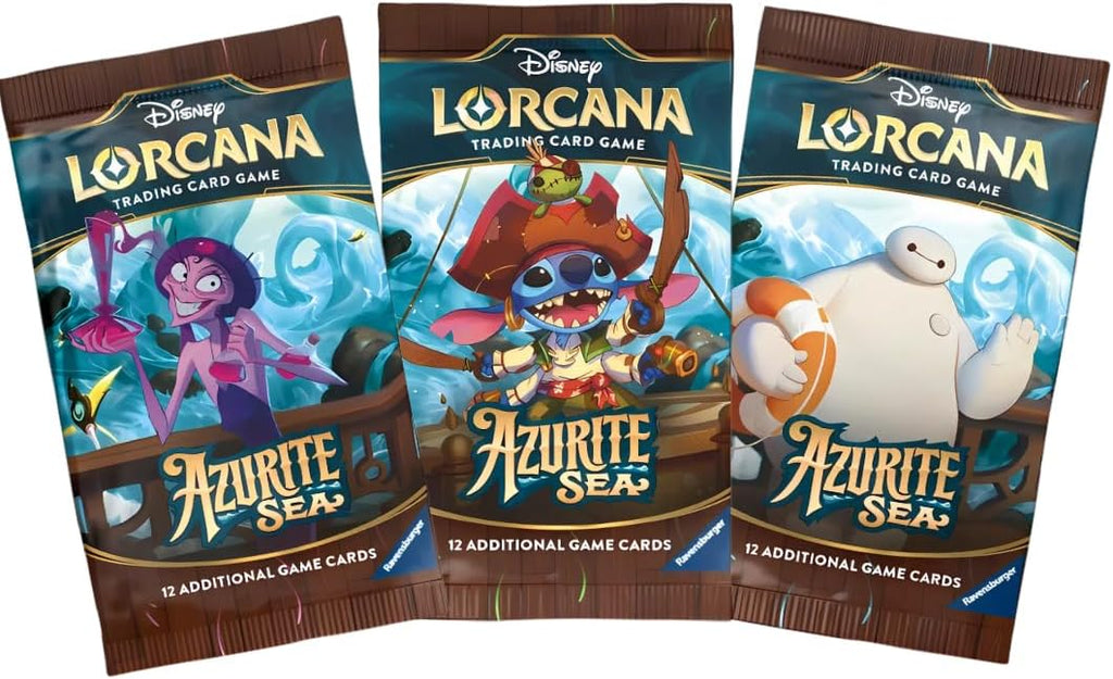 Disney Lorcana TCG: Azurite Sea Booster Pack - 12 Trading Cards