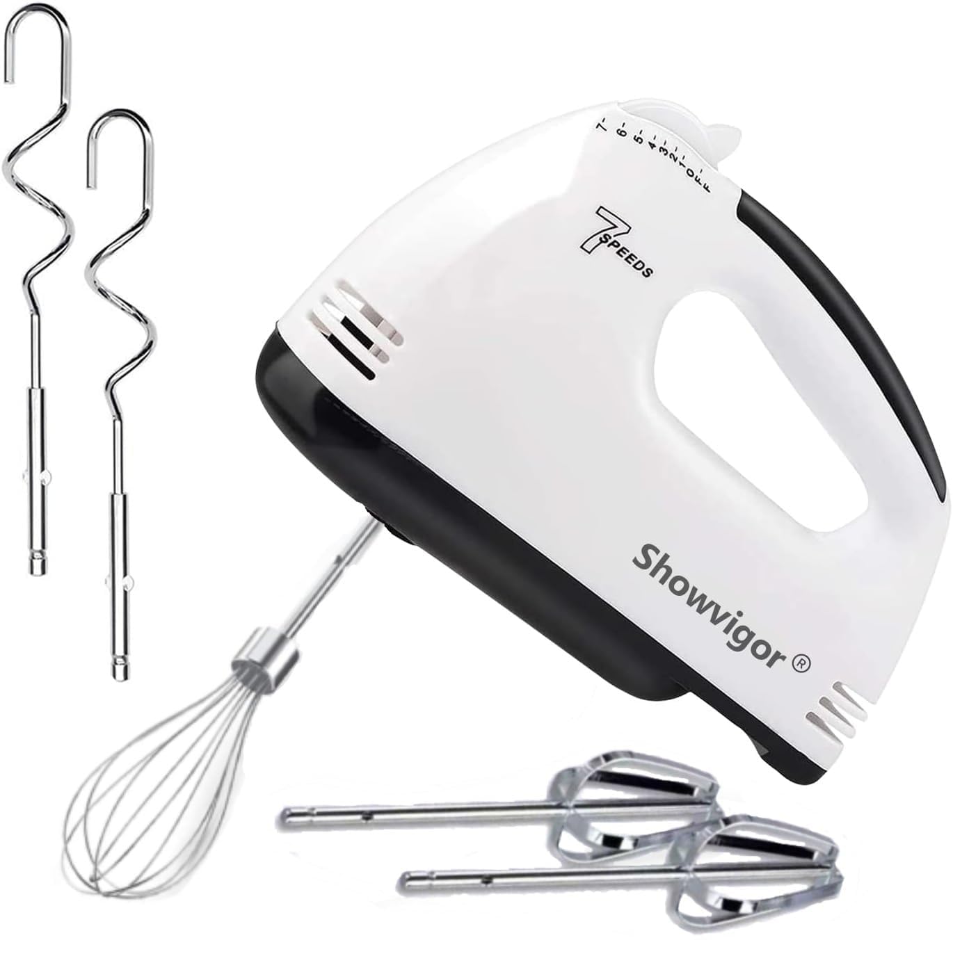 Jolof Store 7-Speed Electric Hand Mixer | Stainless Steel Cake Whisk