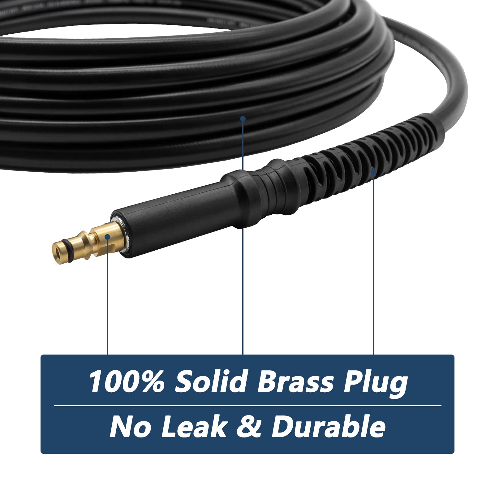 DERASL High Pressure Washer Extension Hose for Karcher K2-K7 | 10M