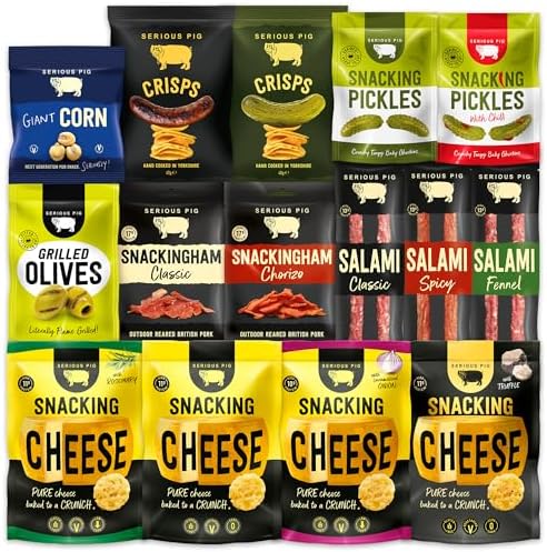 Serious Pig Gourmet Savoury Snack Hamper - 22 Pack British Pub Gift Box