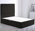ComfoRest King Size Divan Bed Base – Black Plush Velvet 54" Headboard