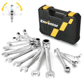 Enventor 14-Piece Flex-Head Ratchet Spanner Set | 6-19mm Metric Wrenches