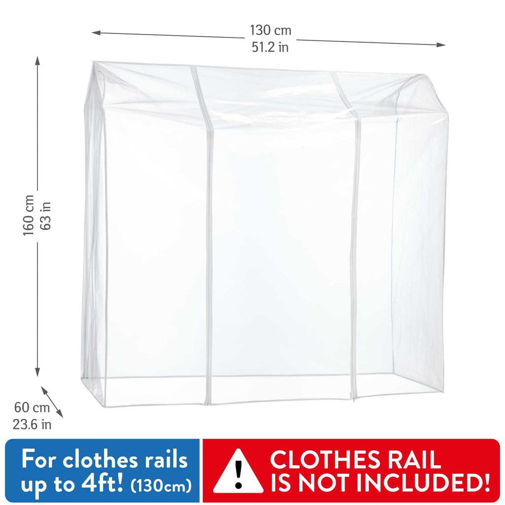Tatkraft Anwalt Clear Clothes Rail Cover - UV Resistant Garment Protector