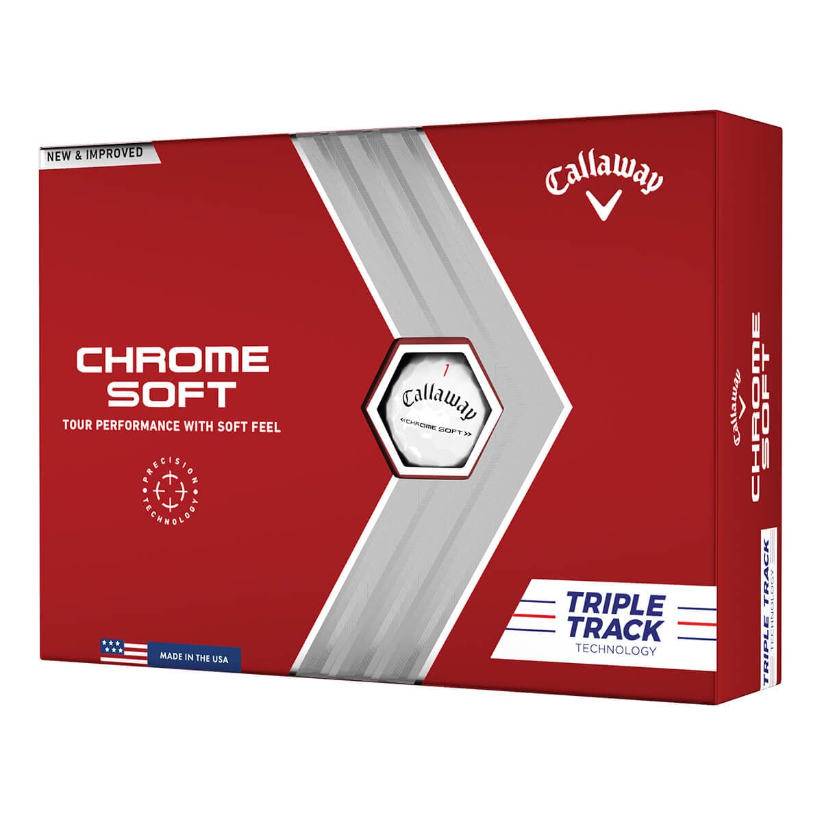 Callaway Chrome Soft Triple Track Golf Balls – 12 Pack Precision Tech
