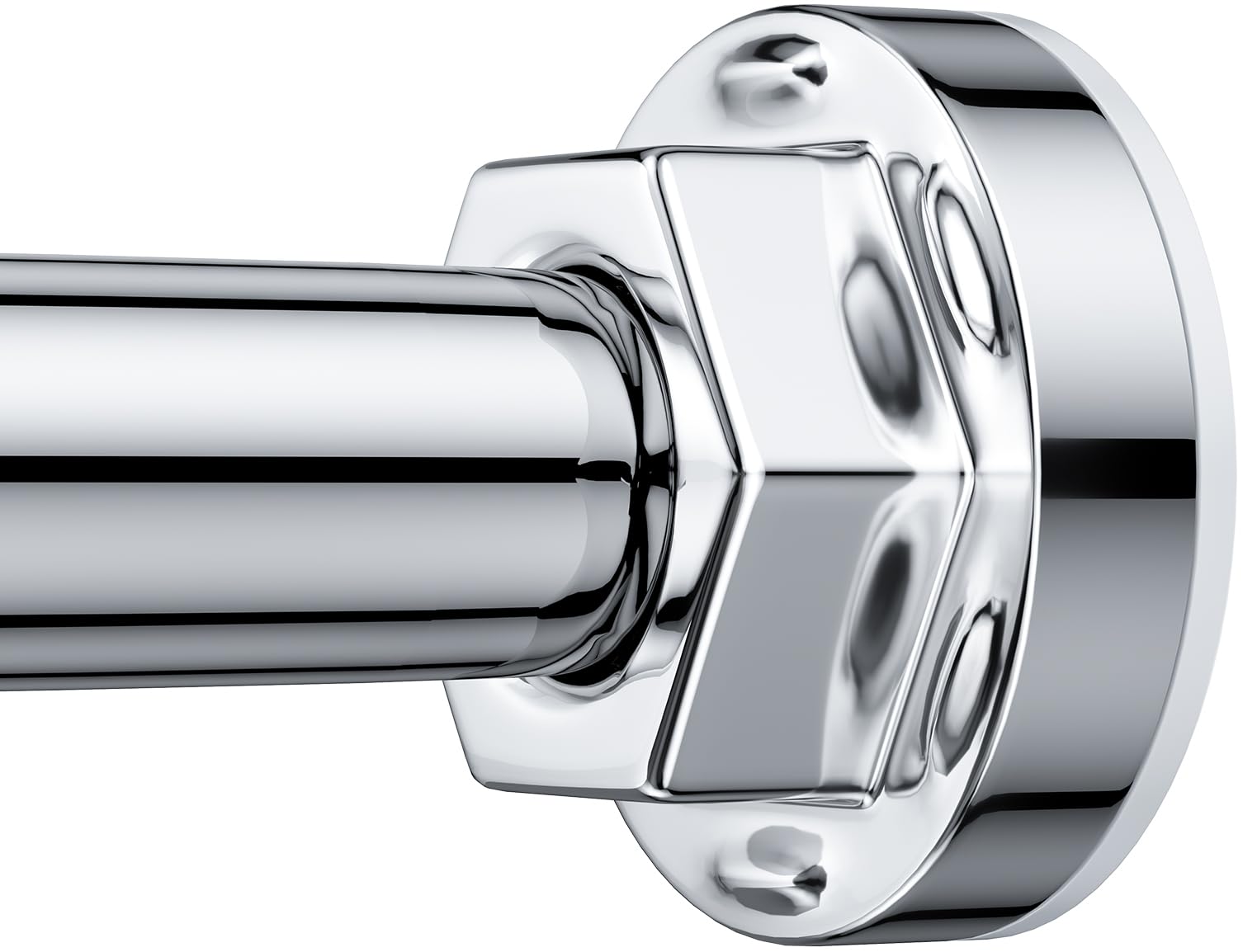 FOJELD Stainless Steel Tension Shower Curtain Rod, 27-79" No Drill