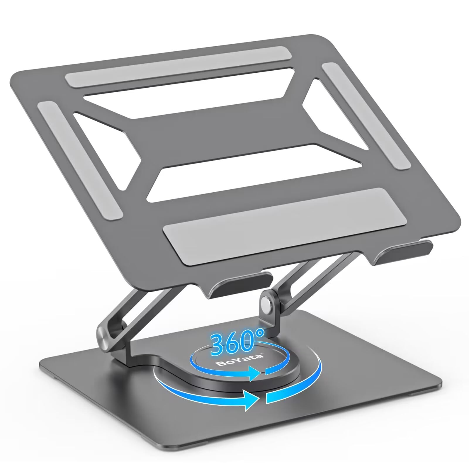 BoYata Laptop Stand | 360° Rotating Adjustable Ergonomic Desk Riser