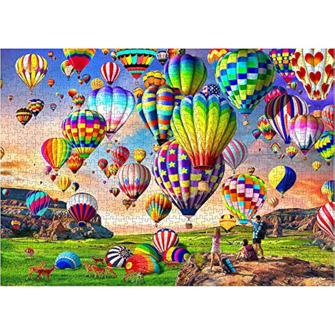 HUADADA Hot Air Balloon Jigsaw Puzzle - 1000 Piece Adult Educational Game
