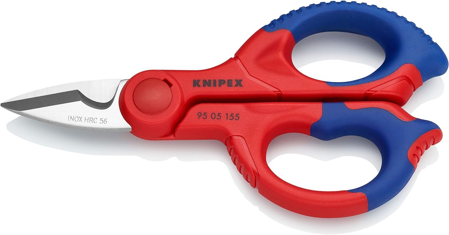 KNIPEX Electricians' Shears – 160mm Stainless Steel with Belt Pouch
