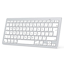 OMOTON Bluetooth Wireless Keyboard for Mac - UK Layout, Silver