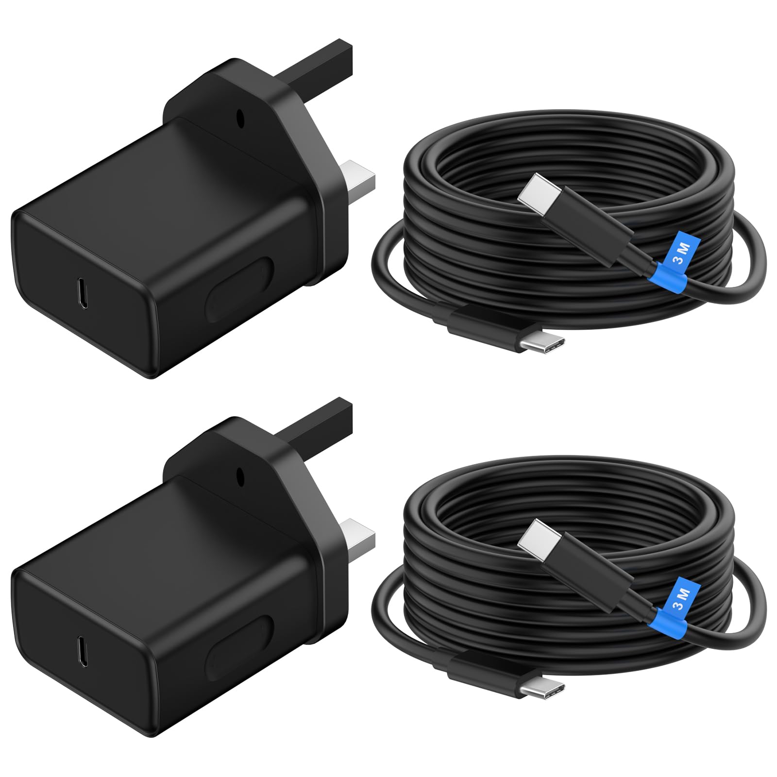 Jolof Store 45W USB C Super Fast Charger | 2-Pack with 10ft Type C Cables