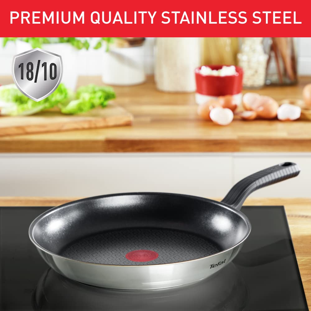Tefal Comfort Max 30cm Stainless Steel Frying Pan | Non-Stick Induction