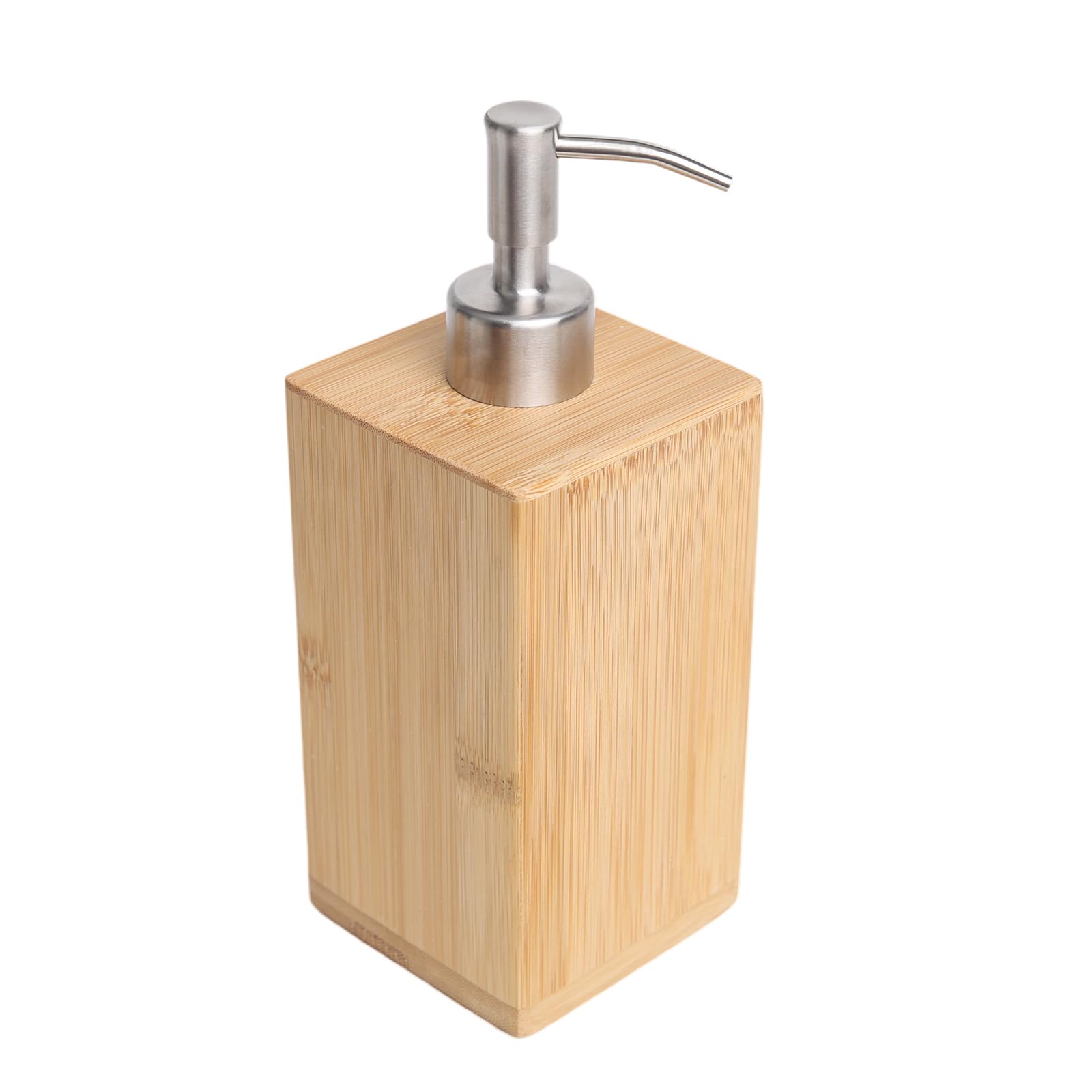 Ninebendstreams Bamboo Soap Dispenser with Stainless Steel Pump | 8oz