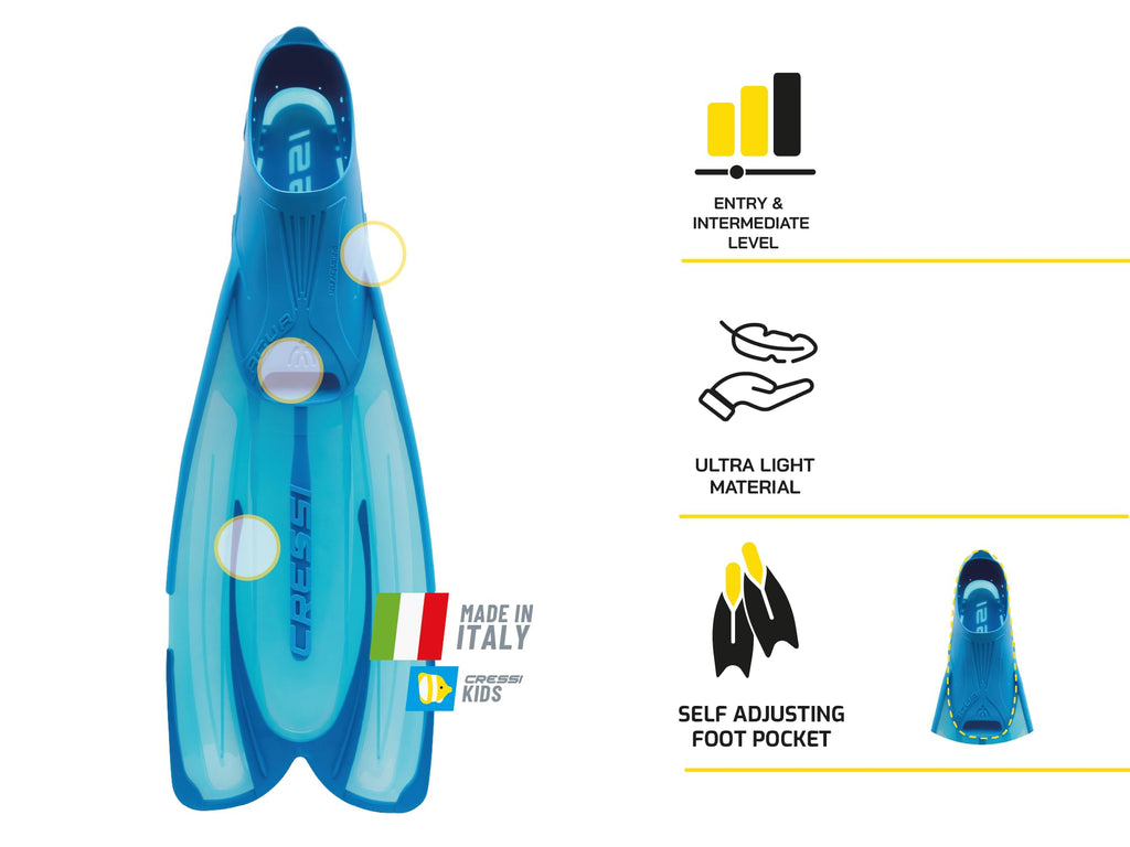 Cressi Agua Snorkeling and Diving Fins – Lightweight Pink, Size 35/36