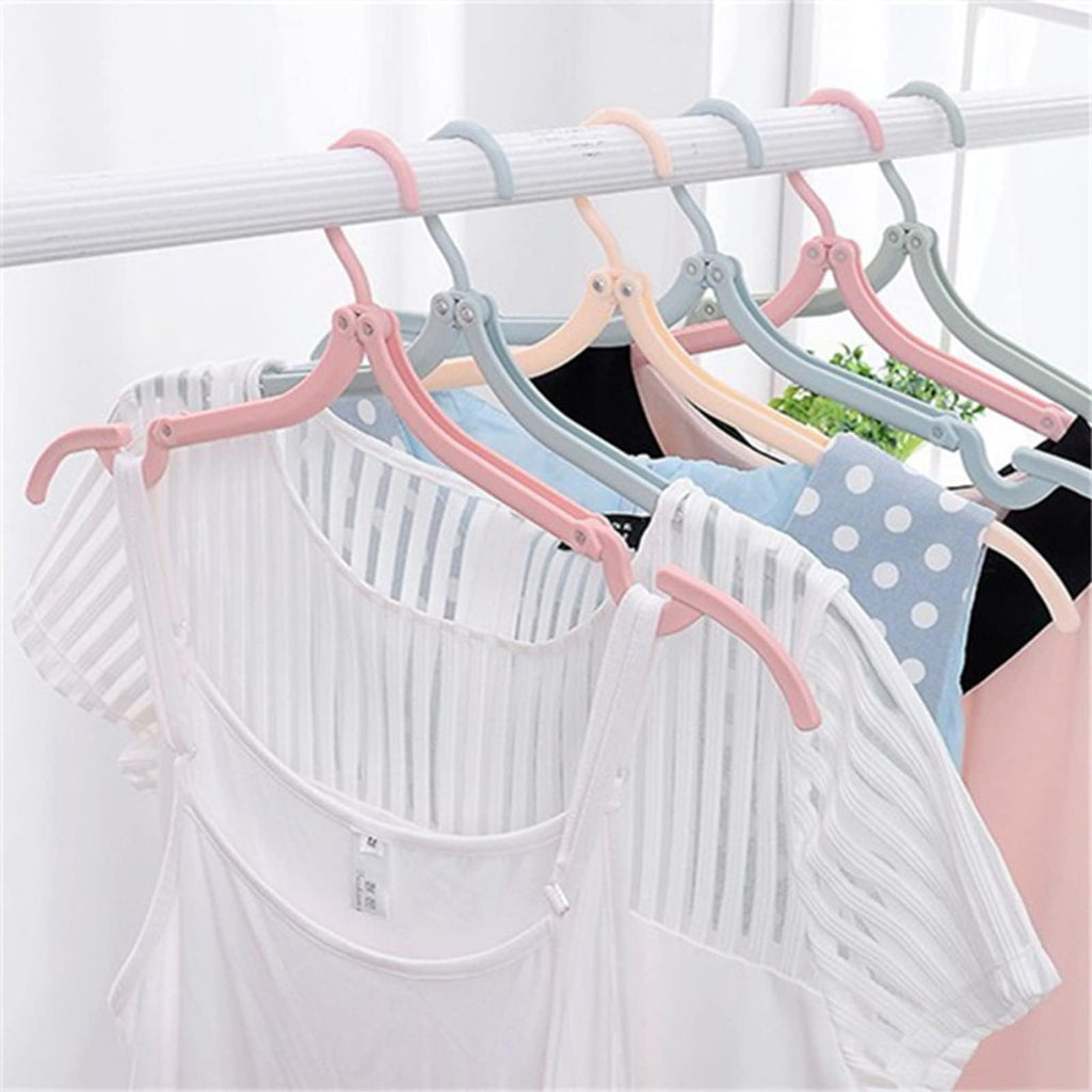12pcs Folding Clothes Hangers, LOMYLM Travel Hangers Foldable