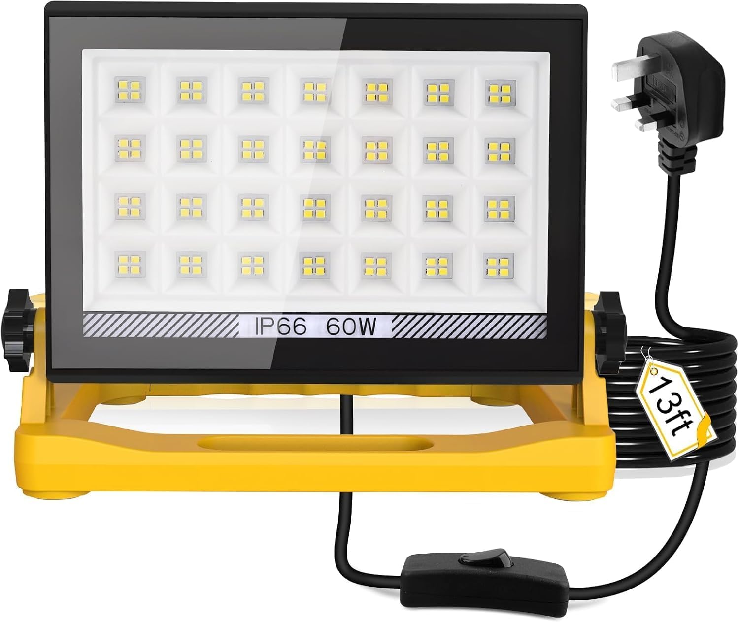 60W LED Work Light | 5400LM Portable IP65 Waterproof Floodlight