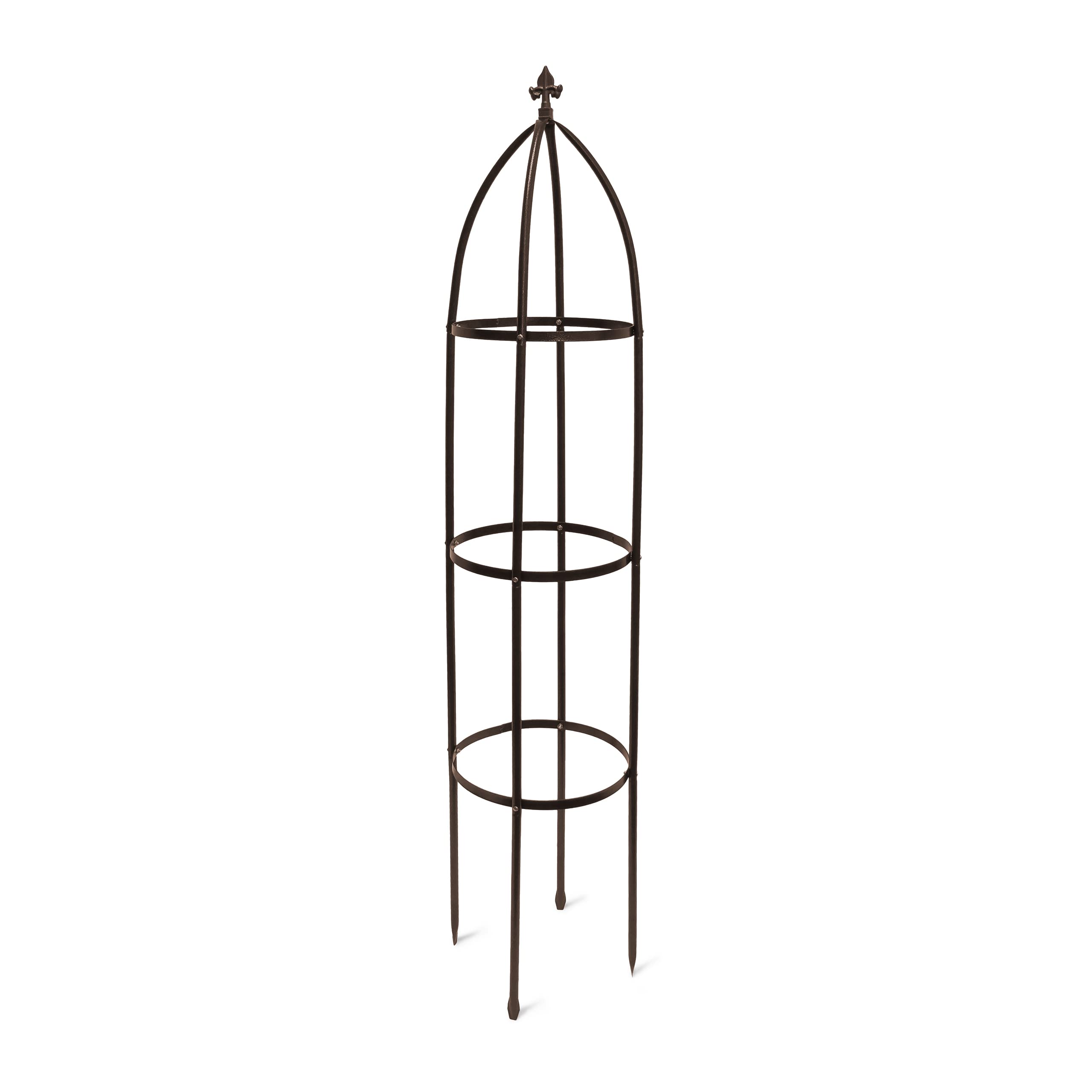 Jolof Store Metal Obelisk Garden Trellis – 190cm Plant Support, Brown