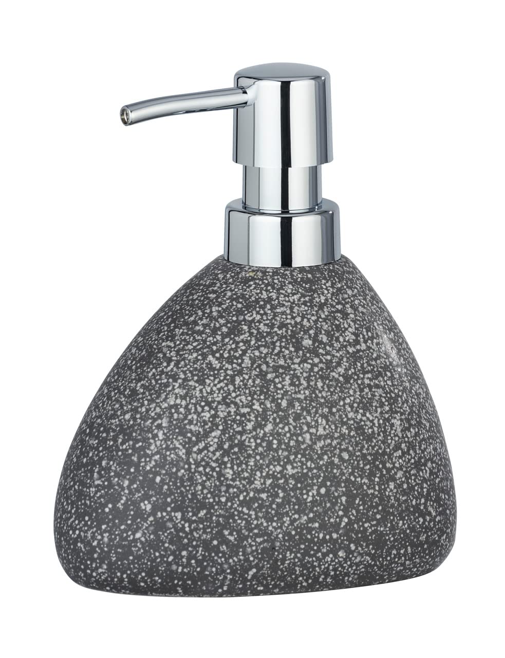 WENKO Pion Ceramic Soap Dispenser – Grey Stone Look Refillable Bottle
