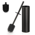 DAZI Matte Black Metal Standing Toilet Brush | Silicone Deep Cleaning Set