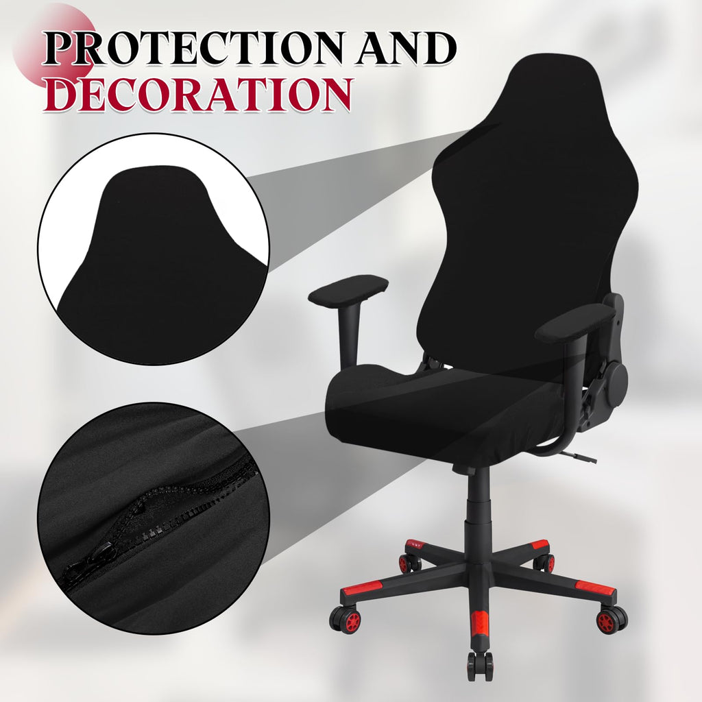 sourcing map Gaming Chair Covers, Stretchable Office Computer Chair Slipcover with Armrest Covers - image 4