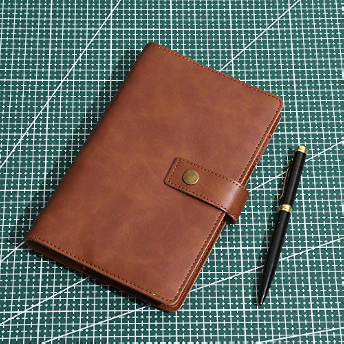 Jolof Store A6 Leather Refillable Notebook – Dot Grid Spiral Journal