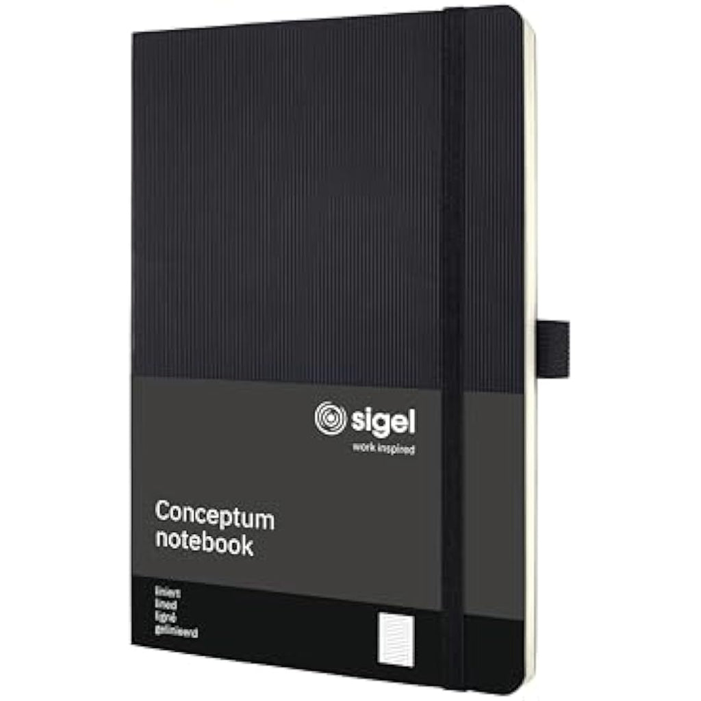 Sigel Conceptum A5 Lined Softcover Notebook – Professional Black Journal