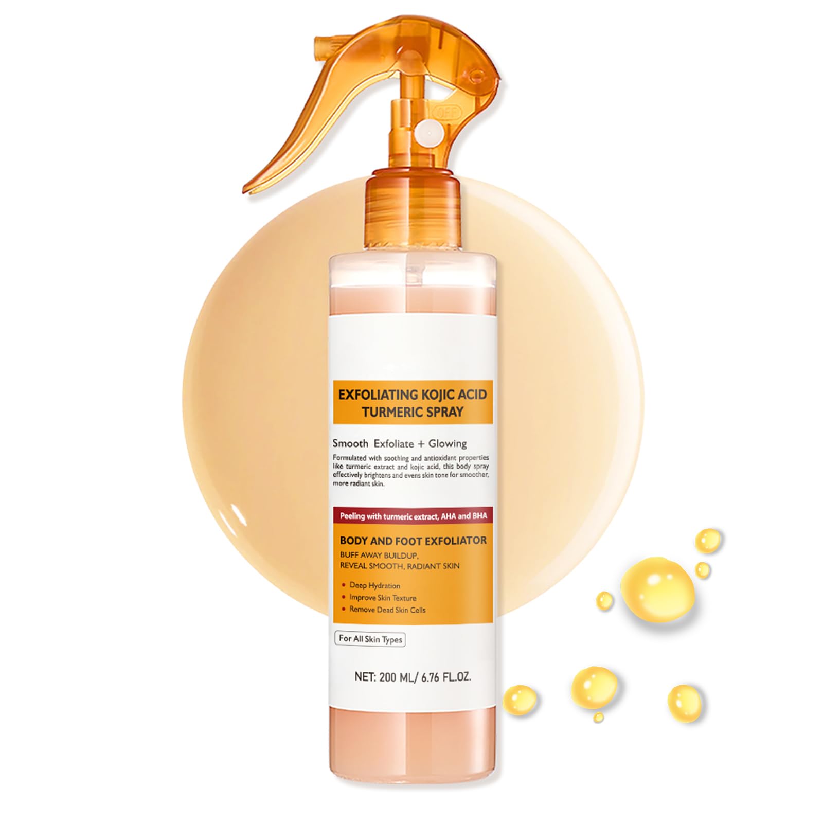 Kojic Acid Turmeric Exfoliating Spray | Brightening Body Care