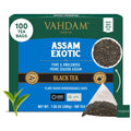 VAHDAM Assam Exotic Black Tea Bags - 100 Count Full Bodied Pyramid Bags