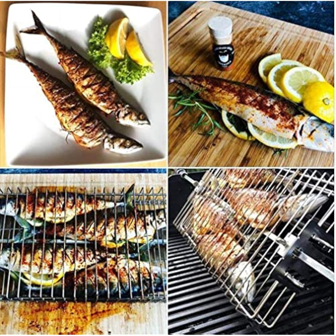 Onlyfire Stainless Steel Rotisserie Grill Basket for Hex & Square Spit Rods